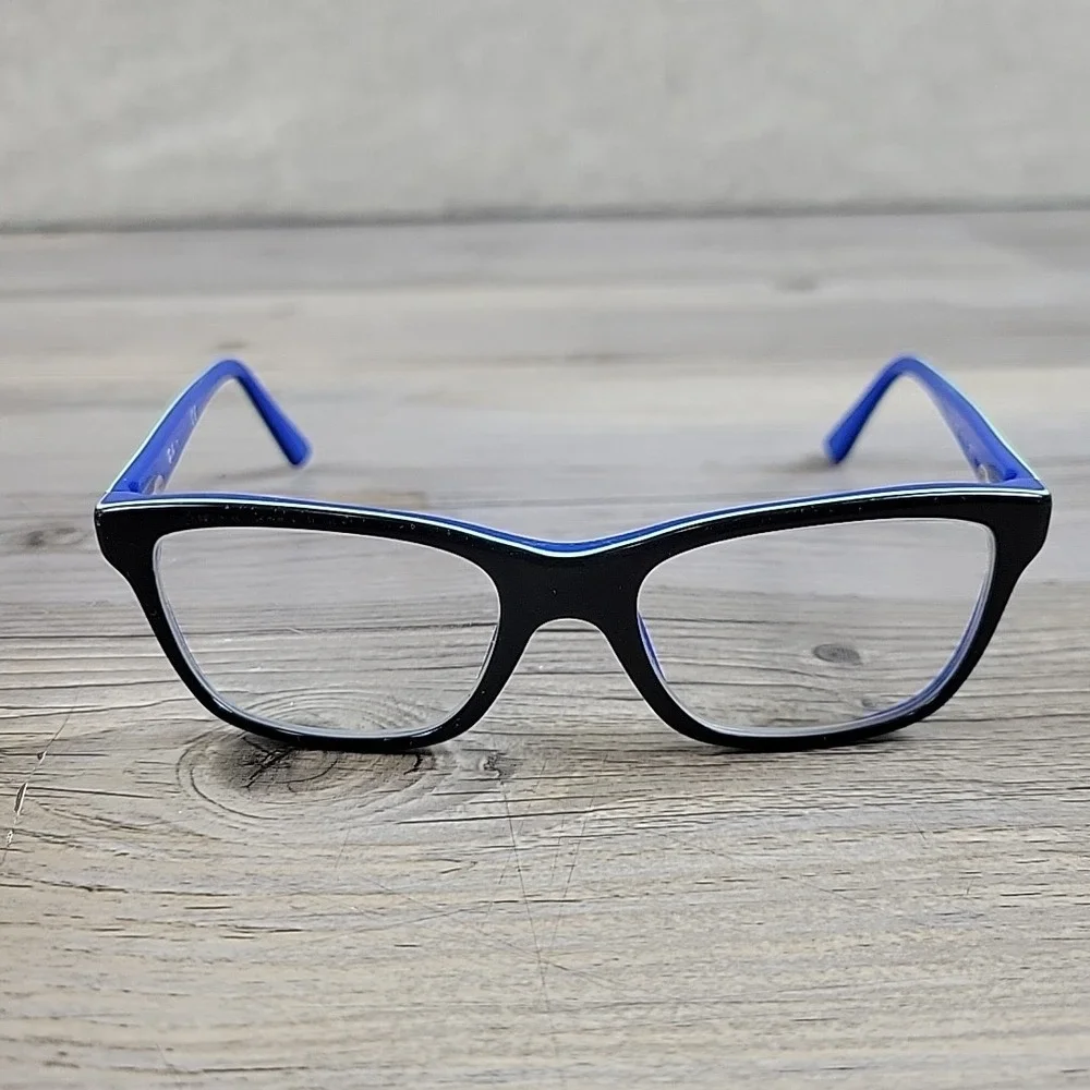 Ray-Ban Jr RB1536 3600 Youth Black Blue Square Eyeglasses 48-16 130 FRAMES ONLY‎